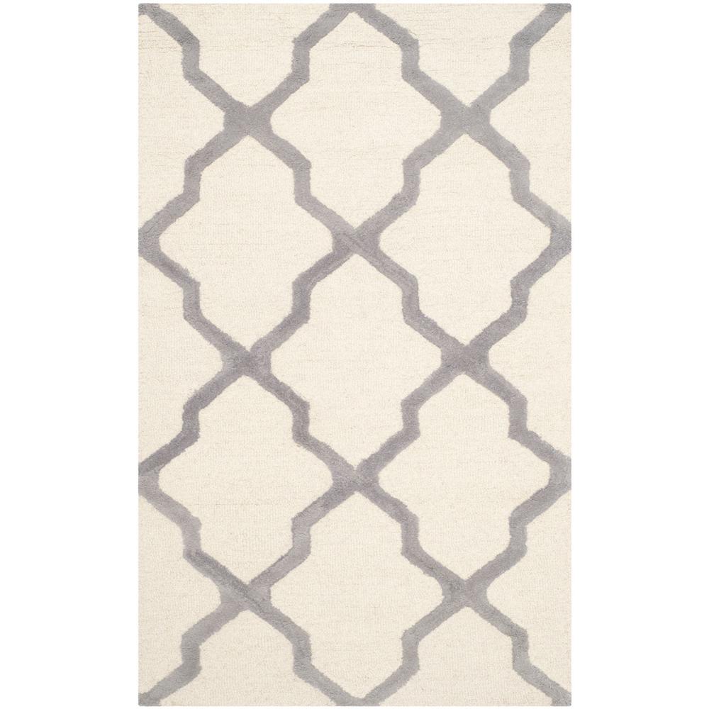 CAMBRIDGE, IVORY / SILVER, 3' X 5', Area Rug, CAM121Y-3