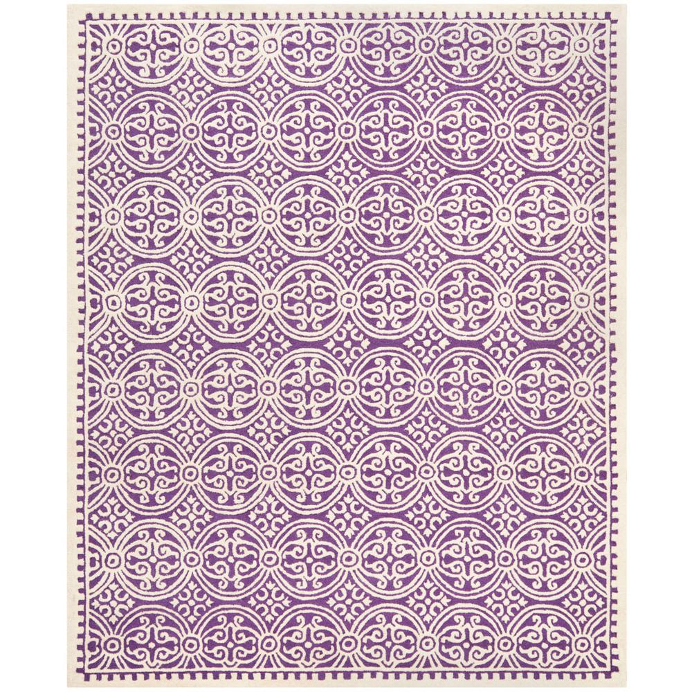 CAMBRIDGE, PURPLE / IVORY, 10' X 14', Area Rug, CAM123K-10