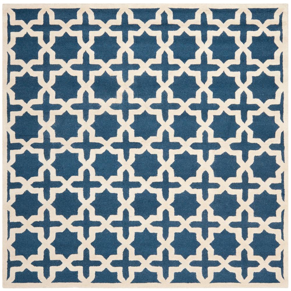 CAMBRIDGE, NAVY BLUE / IVORY, 10' X 10' Square, Area Rug, CAM125G-10SQ