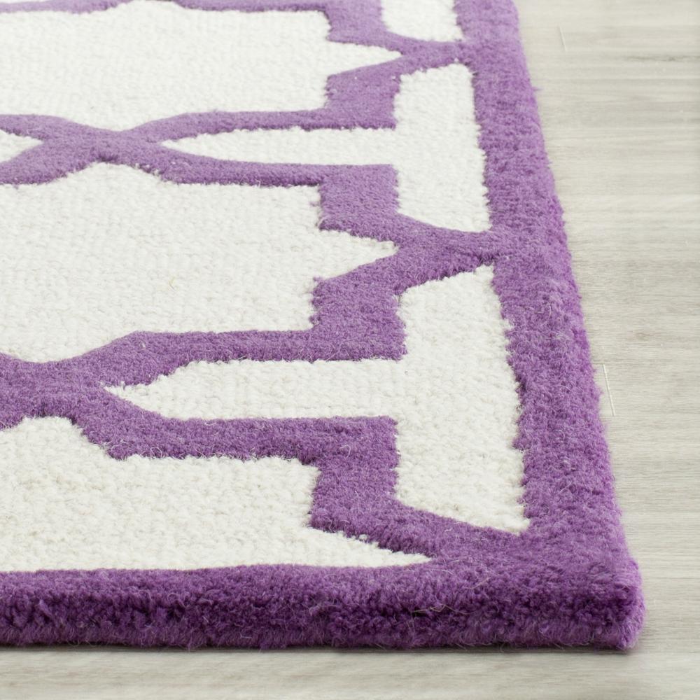 CAMBRIDGE, IVORY / PURPLE, 2'-6" X 8', Area Rug, CAM125V-28