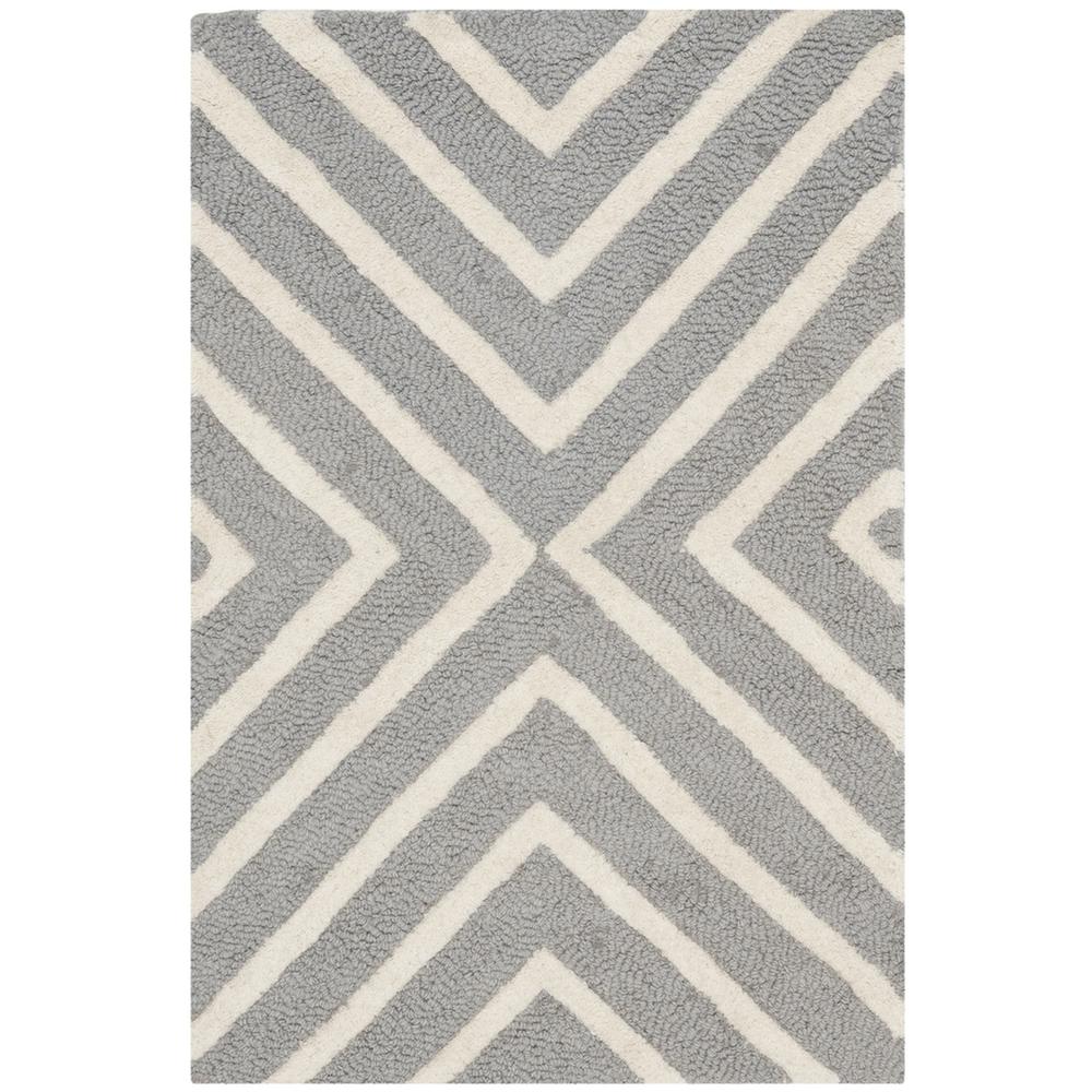 CAMBRIDGE, SILVER / IVORY, 2' X 3', Area Rug, CAM129D-2