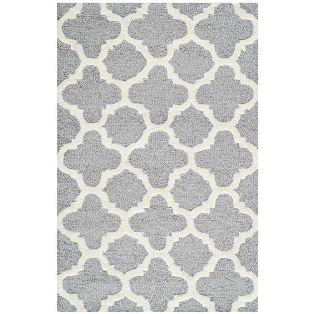 CAMBRIDGE, SILVER / IVORY, 2' X 3', Area Rug, CAM130D-2