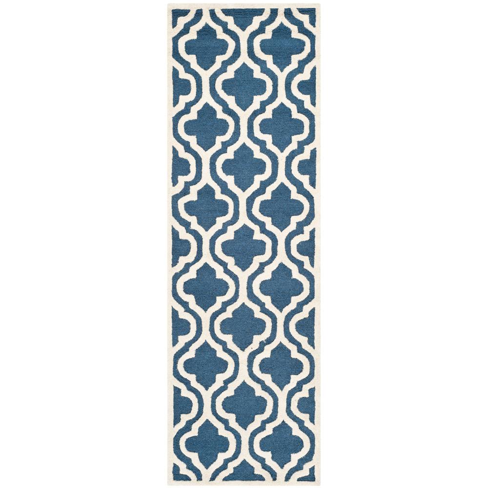 CAMBRIDGE, NAVY / IVORY, 2'-6" X 10', Area Rug, CAM132G-210