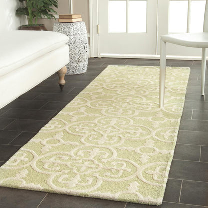 CAMBRIDGE, LIGHT GREEN / IVORY, 2'-6" X 12', Area Rug, CAM133B-212