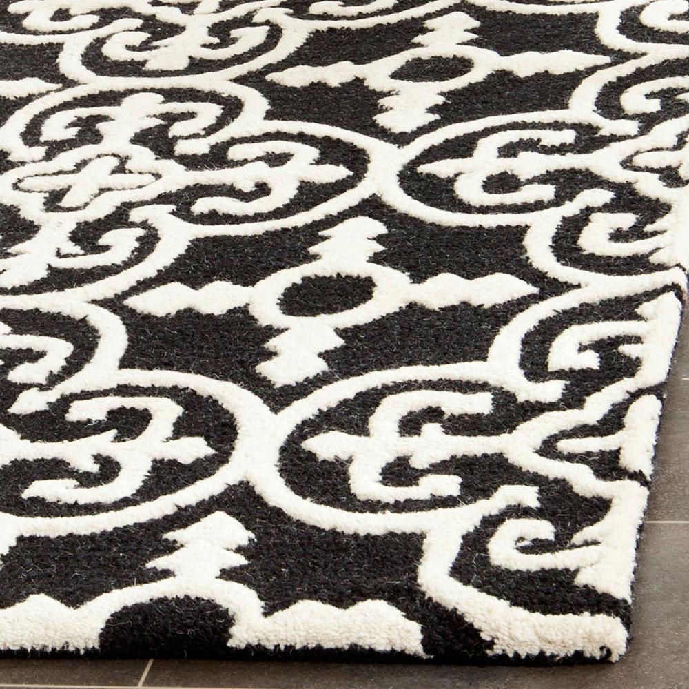 CAMBRIDGE, BLACK / IVORY, 6' X 9', Area Rug, CAM133E-6