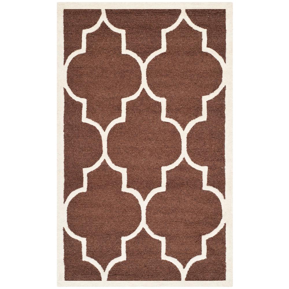 CAMBRIDGE, DARK BROWN / IVORY, 2' X 3', Area Rug, CAM134H-2