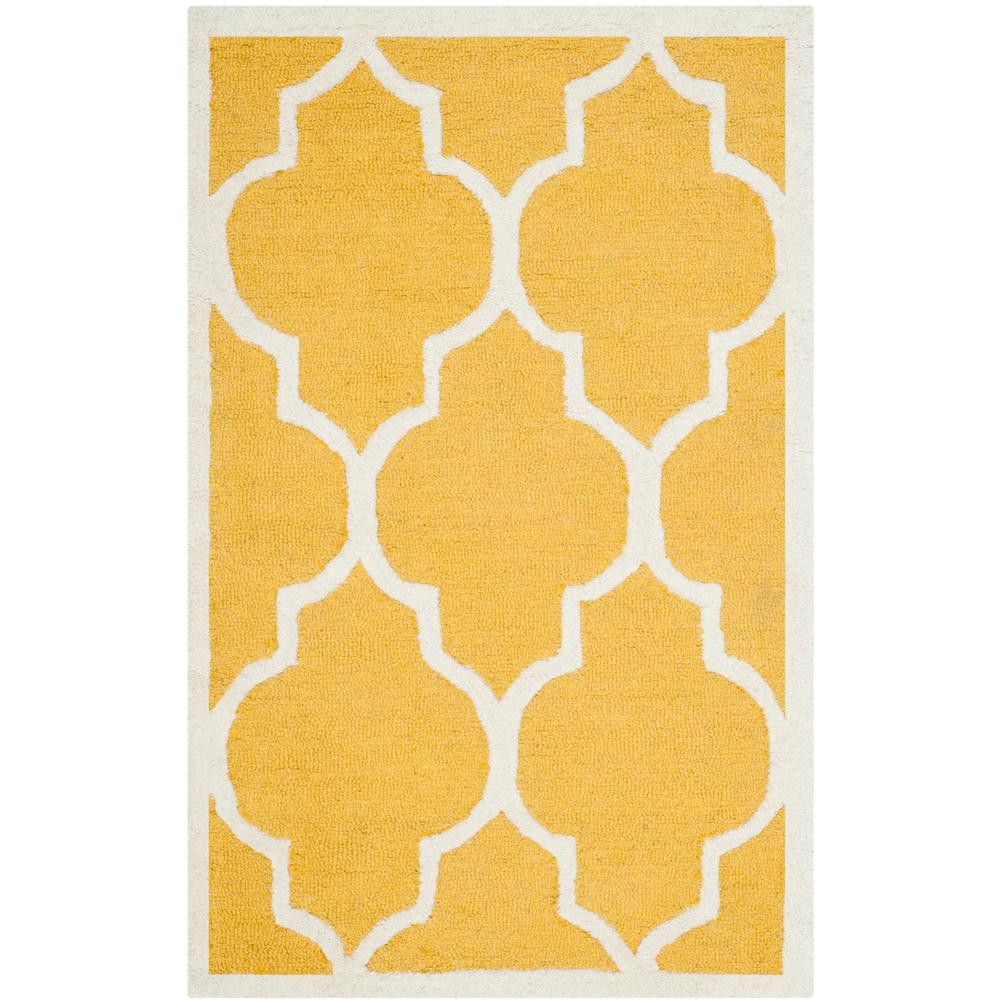 CAMBRIDGE, GOLD / IVORY, 2' X 3', Area Rug, CAM134Q-2