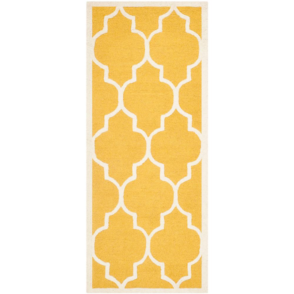 CAMBRIDGE, GOLD / IVORY, 2'-6" X 10', Area Rug, CAM134Q-210