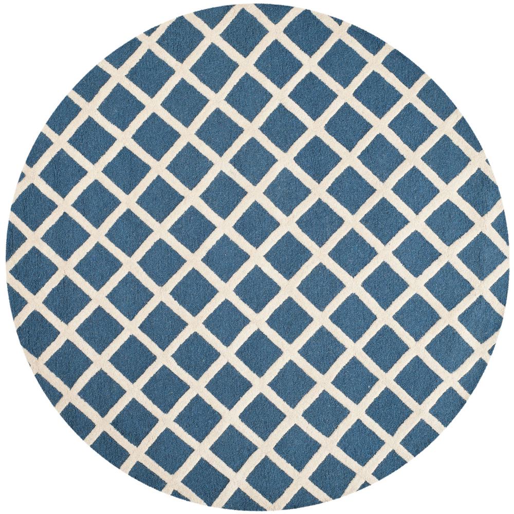 CAMBRIDGE, NAVY / IVORY, 6' X 6' Round, Area Rug, CAM135G-6R