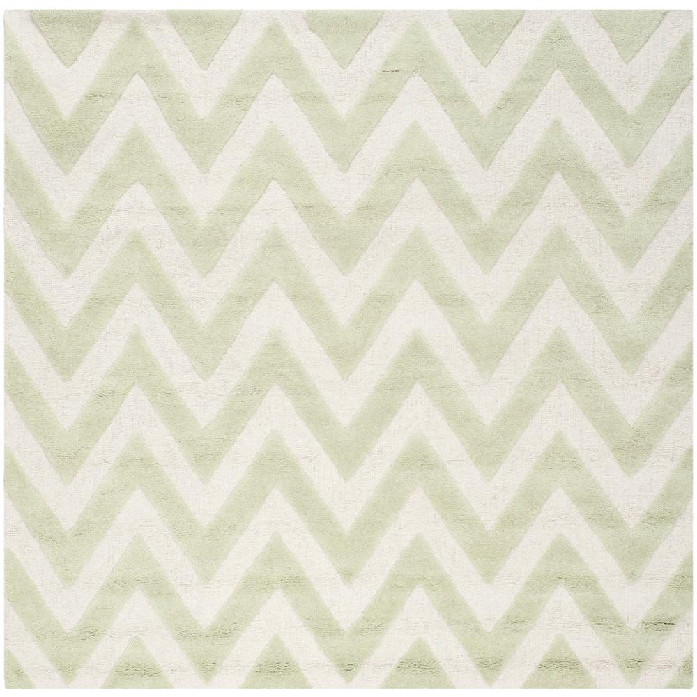 CAMBRIDGE, LIGHT GREEN / IVORY, 6' X 6' Square, Area Rug, CAM139B-6SQ