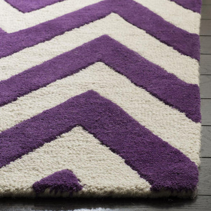 CAMBRIDGE, PURPLE / IVORY, 5' X 8', Area Rug, CAM139K-5