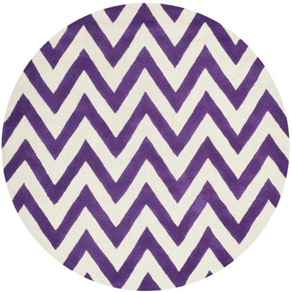 CAMBRIDGE, PURPLE / IVORY, 6' X 9', Area Rug, CAM139K-6