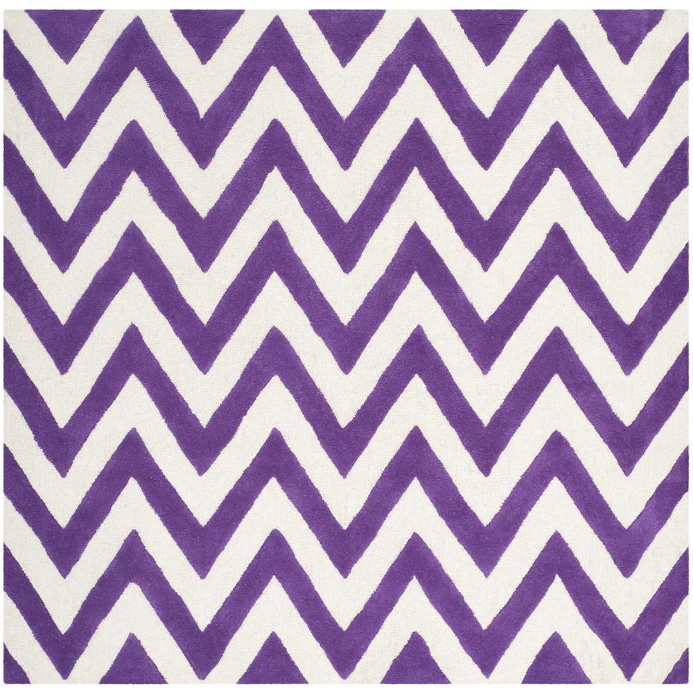 CAMBRIDGE, PURPLE / IVORY, 6' X 9', Area Rug, CAM139K-6