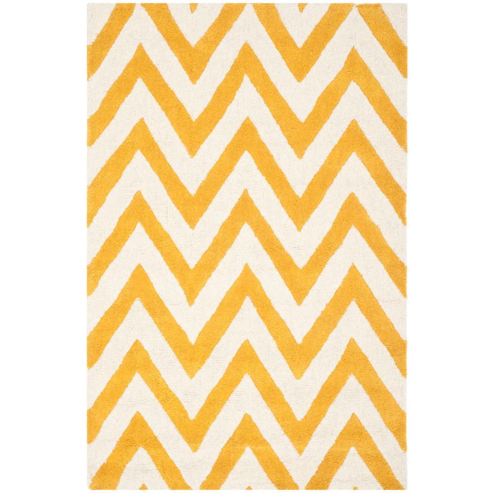 CAMBRIDGE, GOLD / IVORY, 4' X 6', Area Rug, CAM139Q-4