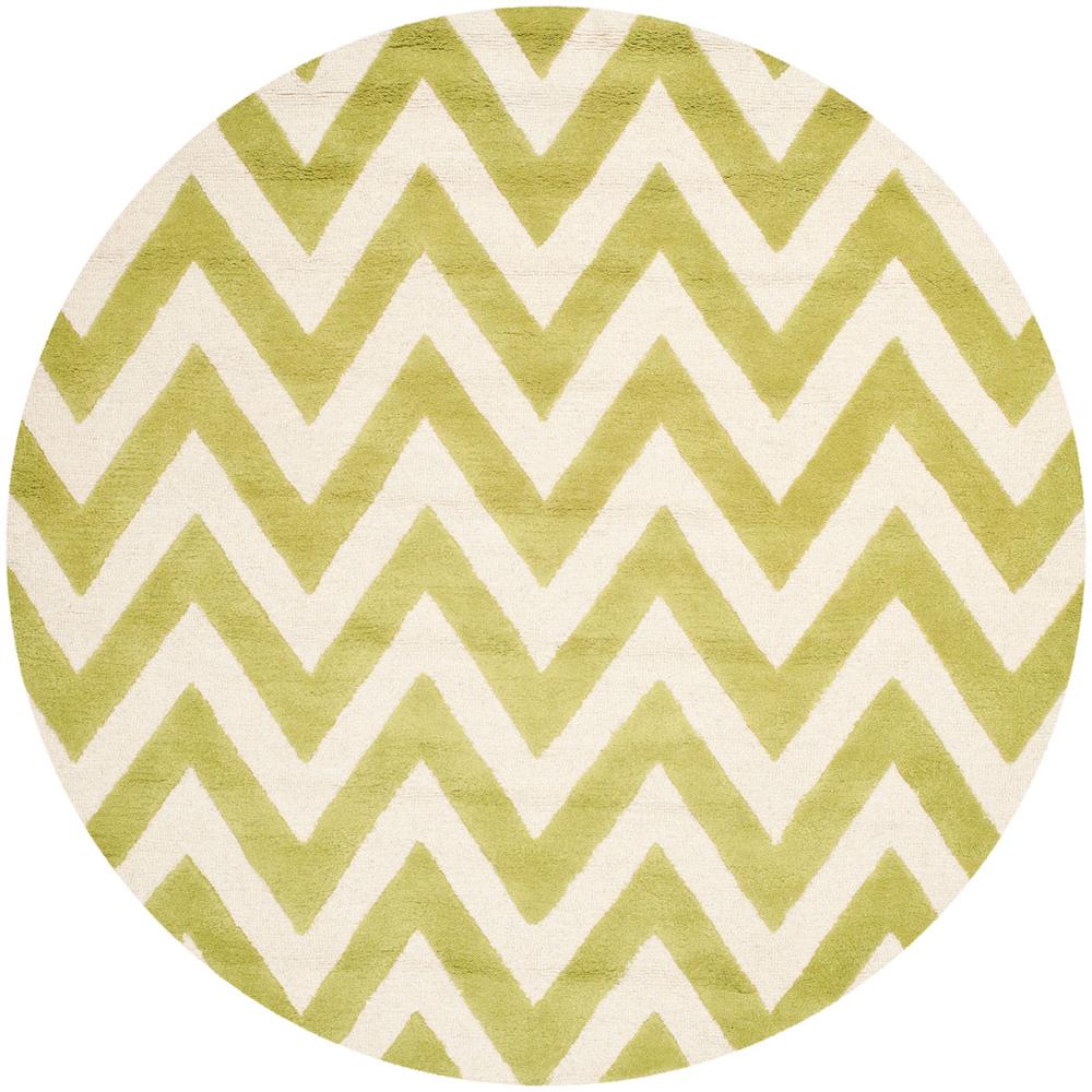 CAMBRIDGE, GREEN / IVORY, 6' X 6' Round, Area Rug, CAM139T-6R