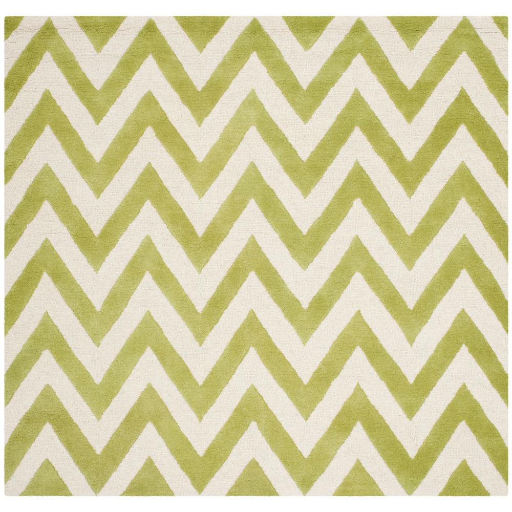 CAMBRIDGE, GREEN / IVORY, 6' X 6' Square, Area Rug, CAM139T-6SQ