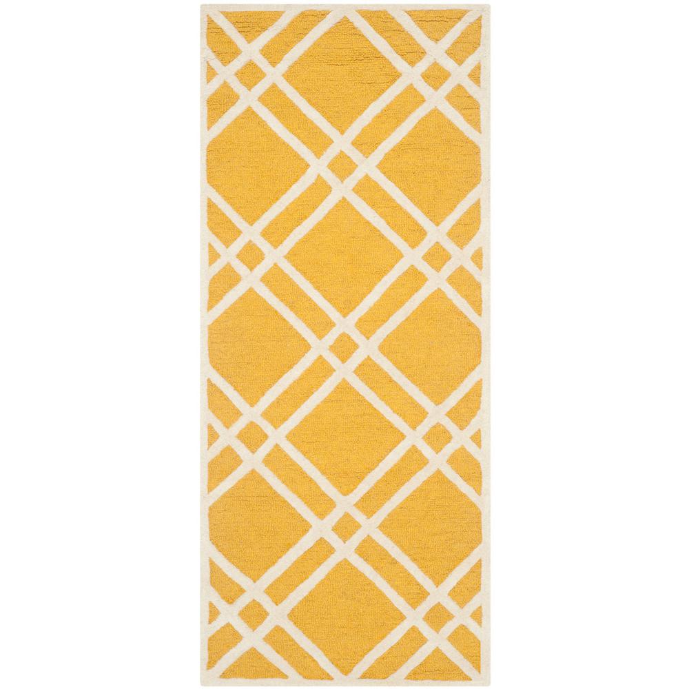 CAMBRIDGE, GOLD / IVORY, 2'-6" X 6', Area Rug, CAM142Q-26