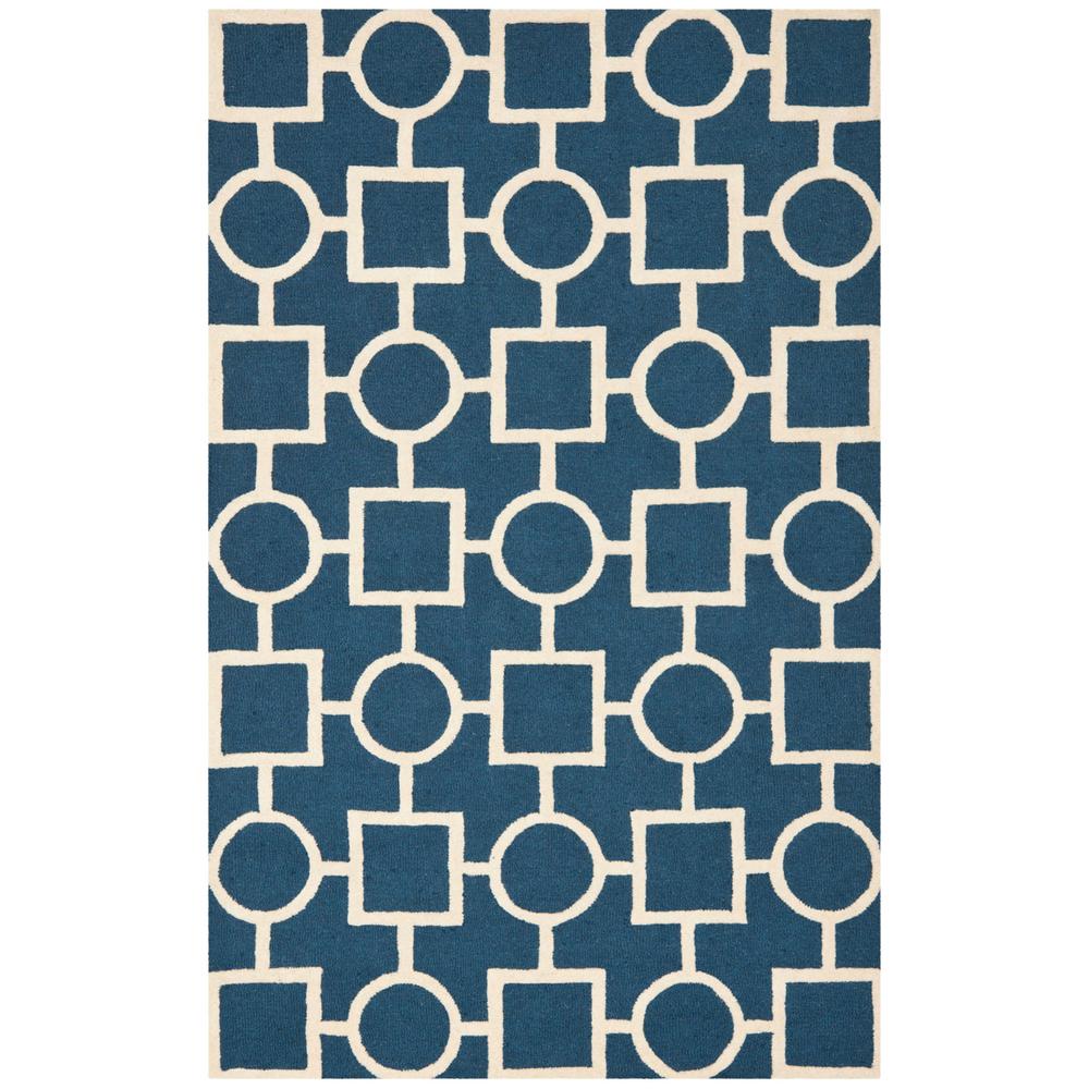 CAMBRIDGE, NAVY BLUE / IVORY, 5' X 8', Area Rug, CAM143G-5