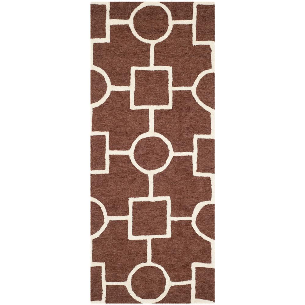CAMBRIDGE, DARK BROWN / IVORY, 2'-6" X 6', Area Rug, CAM143H-26