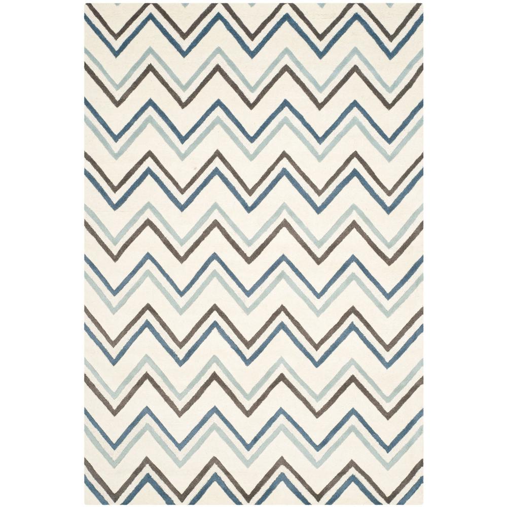 CAMBRIDGE, IVORY / BLUE, 6' X 9', Area Rug, CAM581A-6