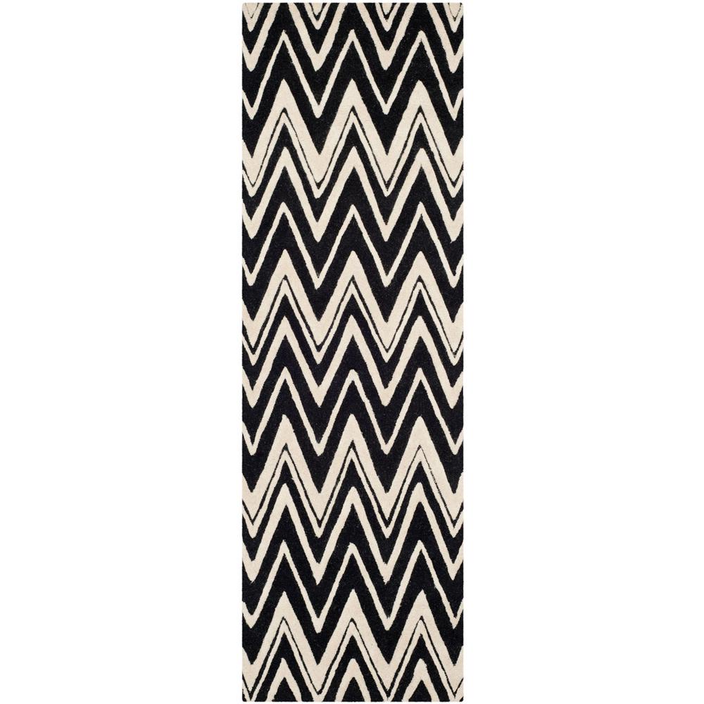 CAMBRIDGE, BLACK / IVORY, 2'-6" X 8', Area Rug, CAM711K-28