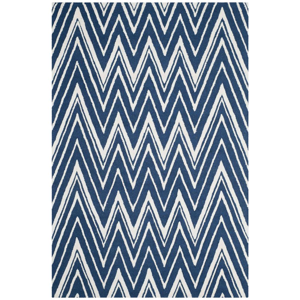 CAMBRIDGE, NAVY / IVORY, 6' X 9', Area Rug, CAM711M-6