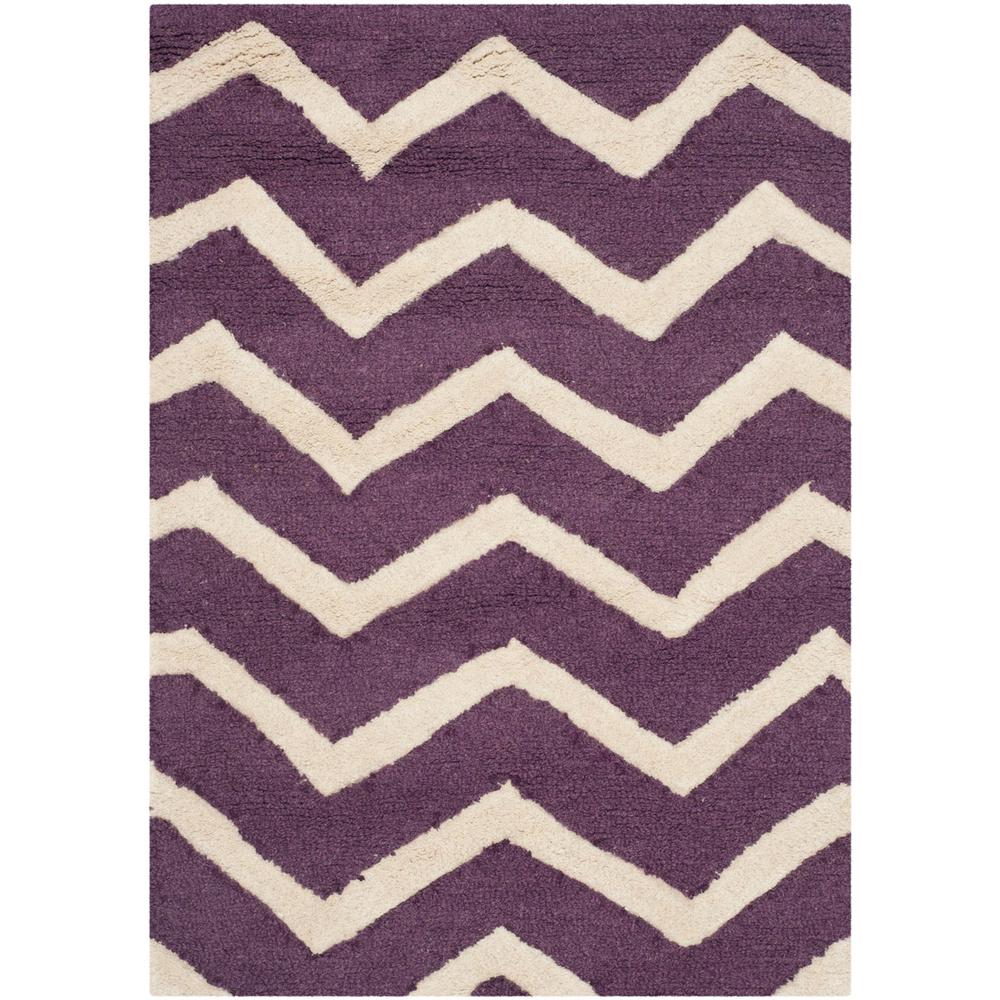 CAMBRIDGE, PURPLE / IVORY, 2' X 3', Area Rug, CAM714P-2