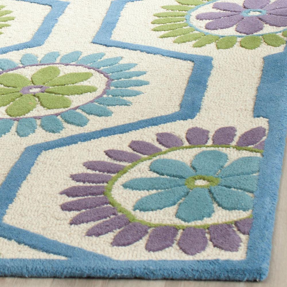 CAMBRIDGE, IVORY / BLUE, 6' X 9', Area Rug, CAM716A-6