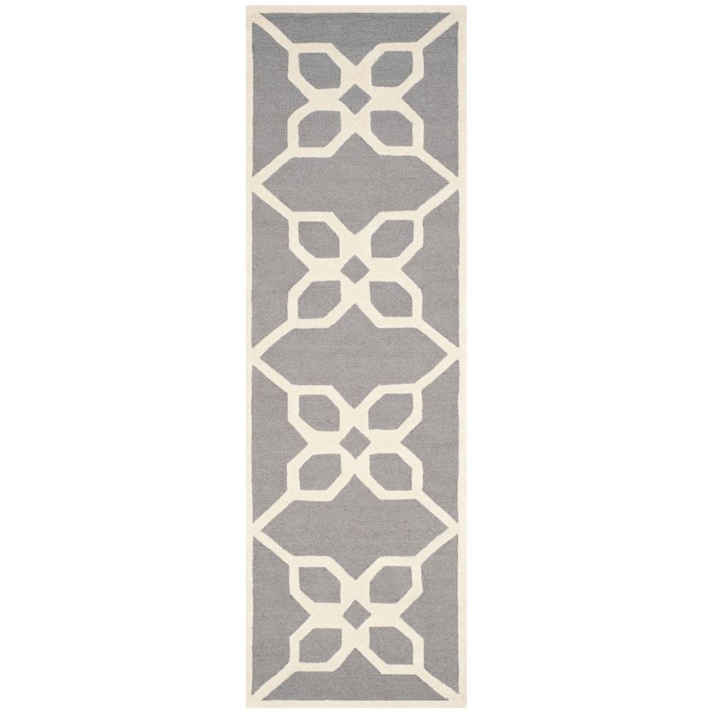 CAMBRIDGE, DARK GREY / IVORY, 2'-6" X 8', Area Rug, CAM722D-28