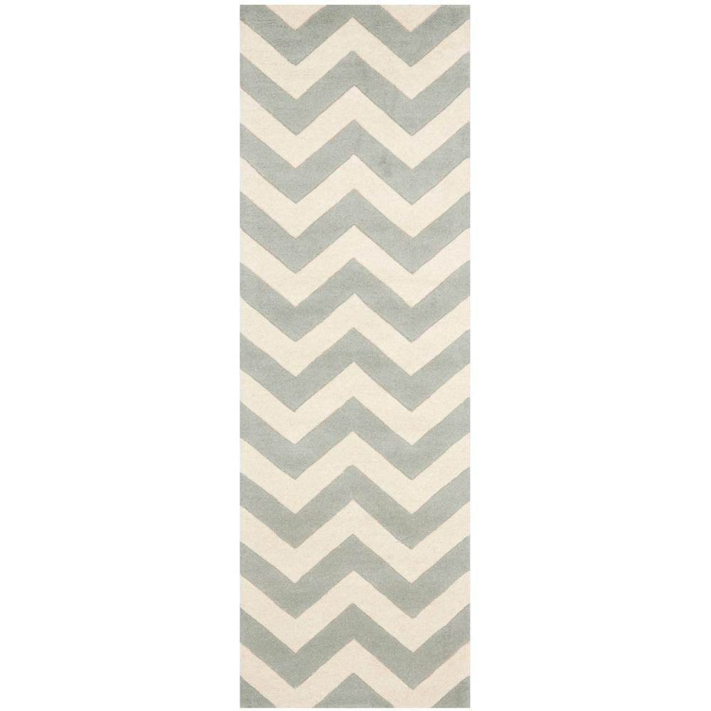 CHATHAM, GREY / IVORY, 2'-3" X 11', Area Rug, CHT715E-211