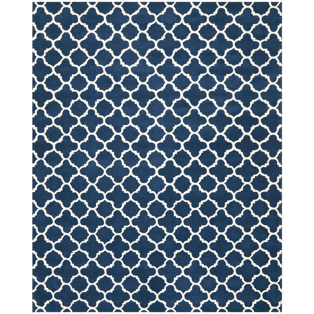 CHATHAM, DARK BLUE / IVORY, 10' X 14', Area Rug, CHT717C-10
