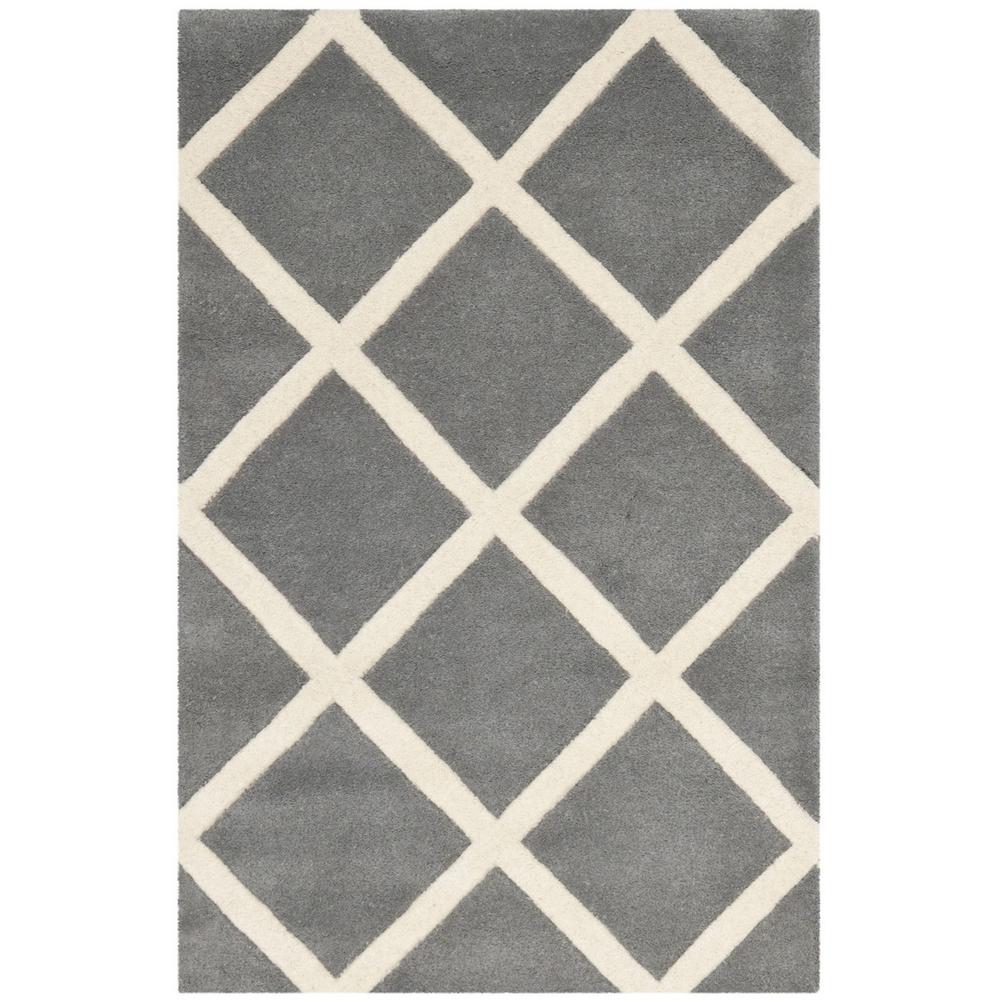 CHATHAM, DARK GREY / IVORY, 2' X 3', Area Rug, CHT720D-2