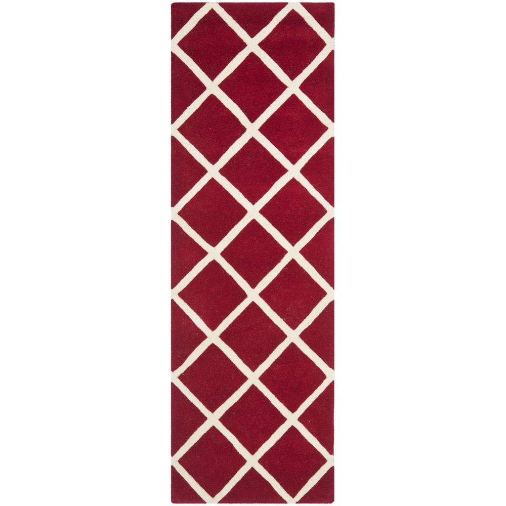 CHATHAM, RED / IVORY, 2'-3" X 7', Area Rug, CHT720G-27