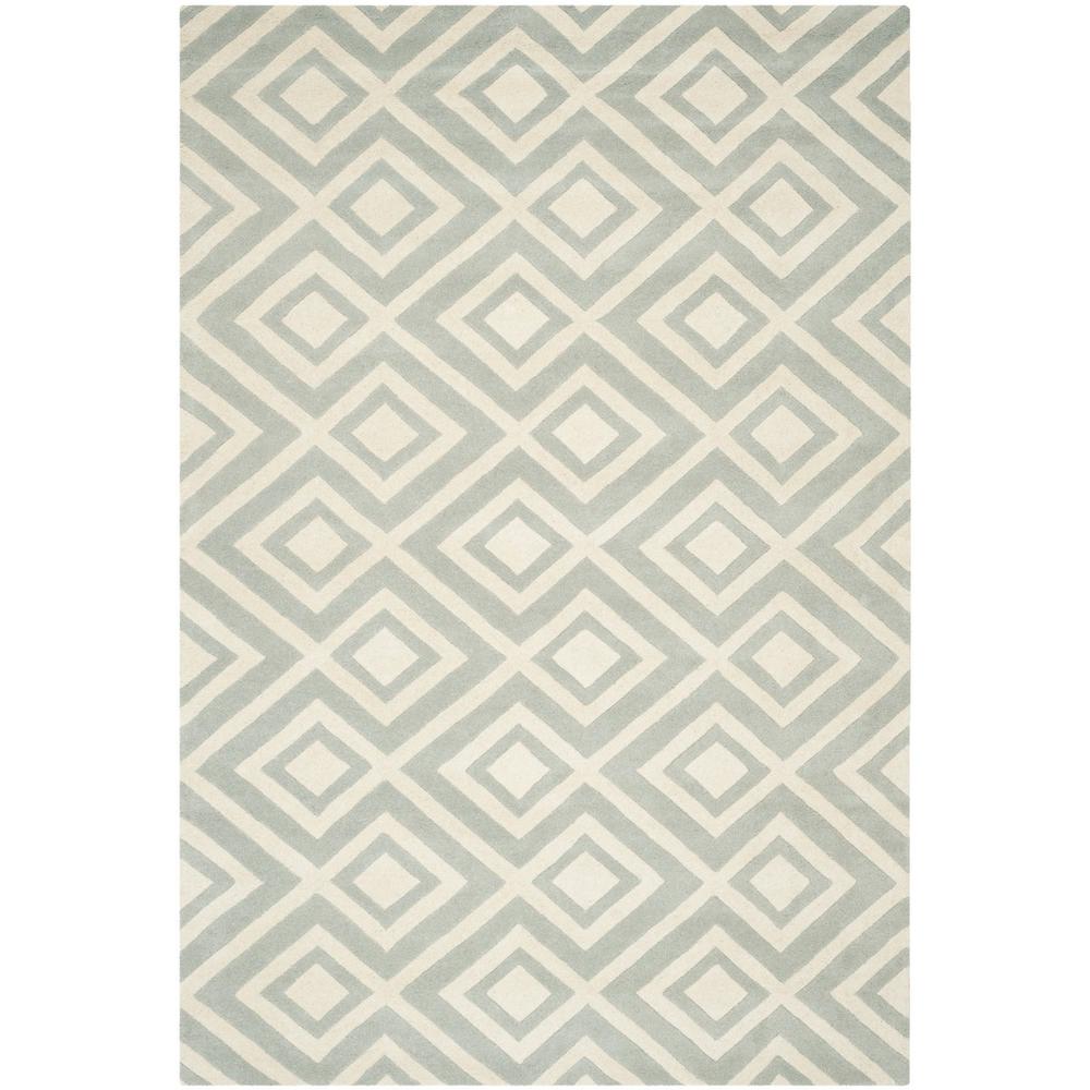 CHATHAM, GREY / IVORY, 6' X 9', Area Rug, CHT742E-6