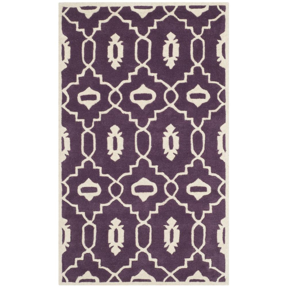 CHATHAM, PURPLE / IVORY, 3' X 5', Area Rug, CHT745F-3