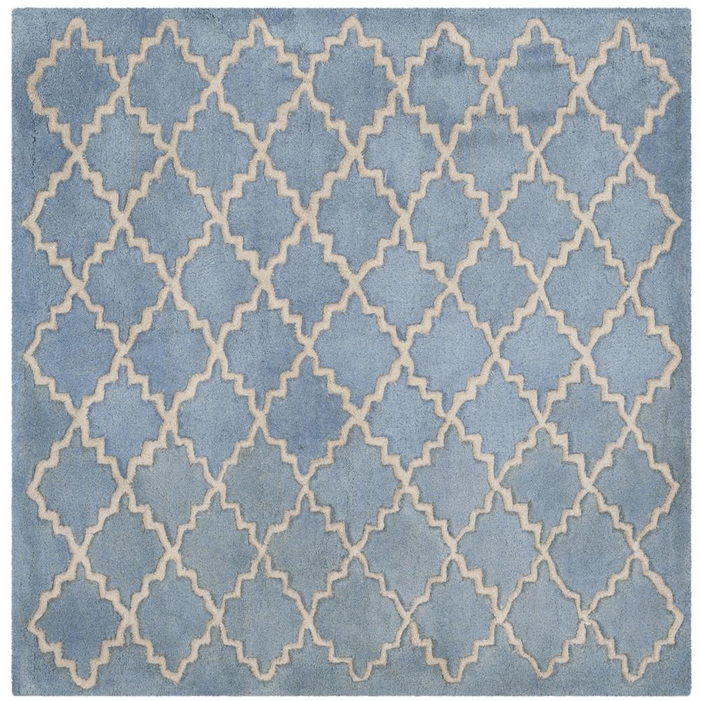 CHATHAM, BLUE GREY, 4' X 4' Square, Area Rug