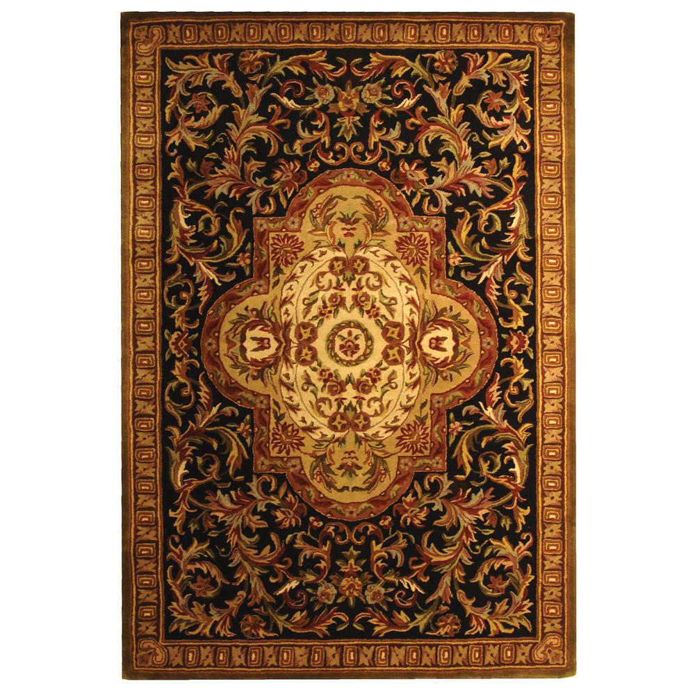 CLASSIC, BLACK / BEIGE, 6' X 9', Area Rug