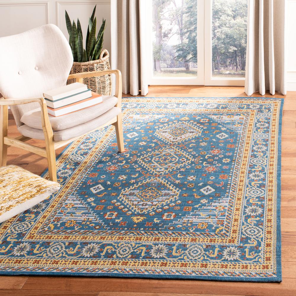 CLV-CLASSIC VINTAGE, BLUE / GOLD, 5' X 8', Area Rug