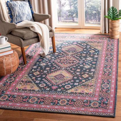 CLV-CLASSIC VINTAGE, NAVY / PINK, 5' X 8', Area Rug