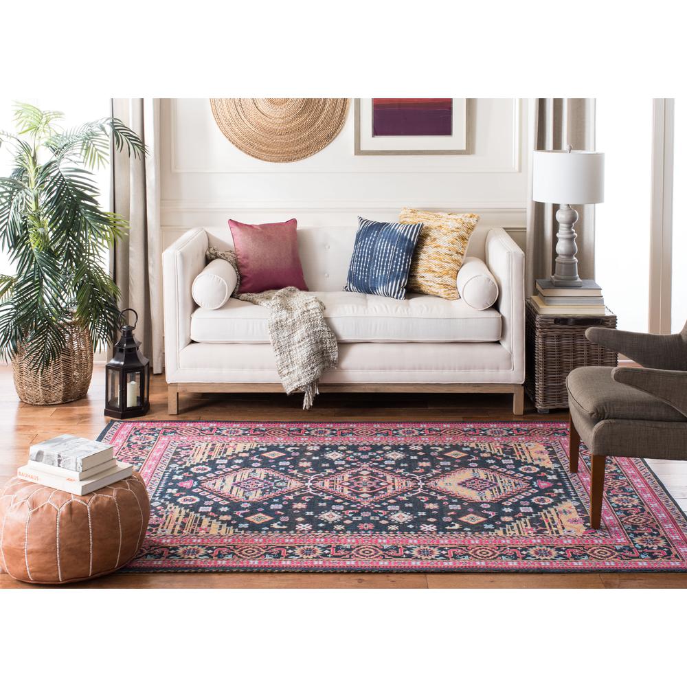 CLV-CLASSIC VINTAGE, NAVY / PINK, 5' X 8', Area Rug