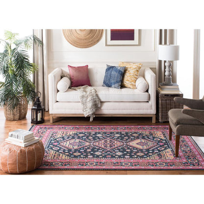 CLV-CLASSIC VINTAGE, NAVY / PINK, 5' X 8', Area Rug