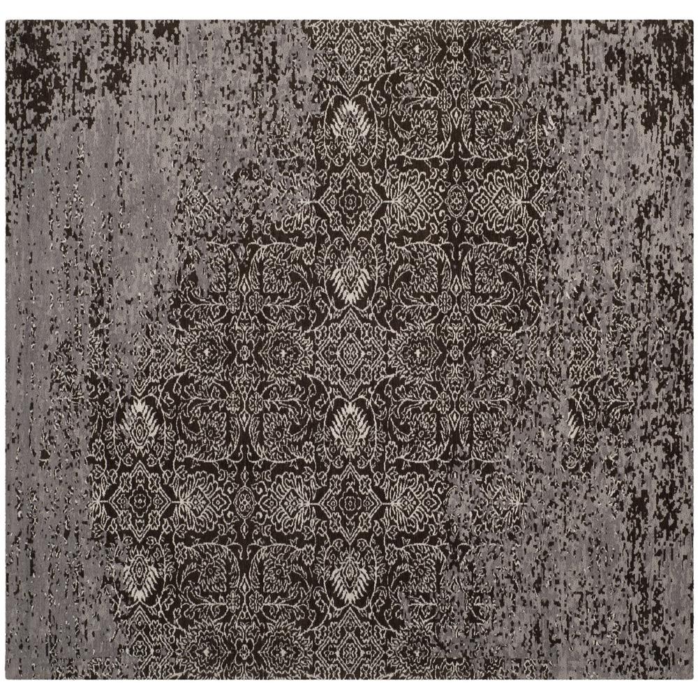CLV-CLASSIC VINTAGE, SILVER / BROWN, 6' X 6' Square, Area Rug