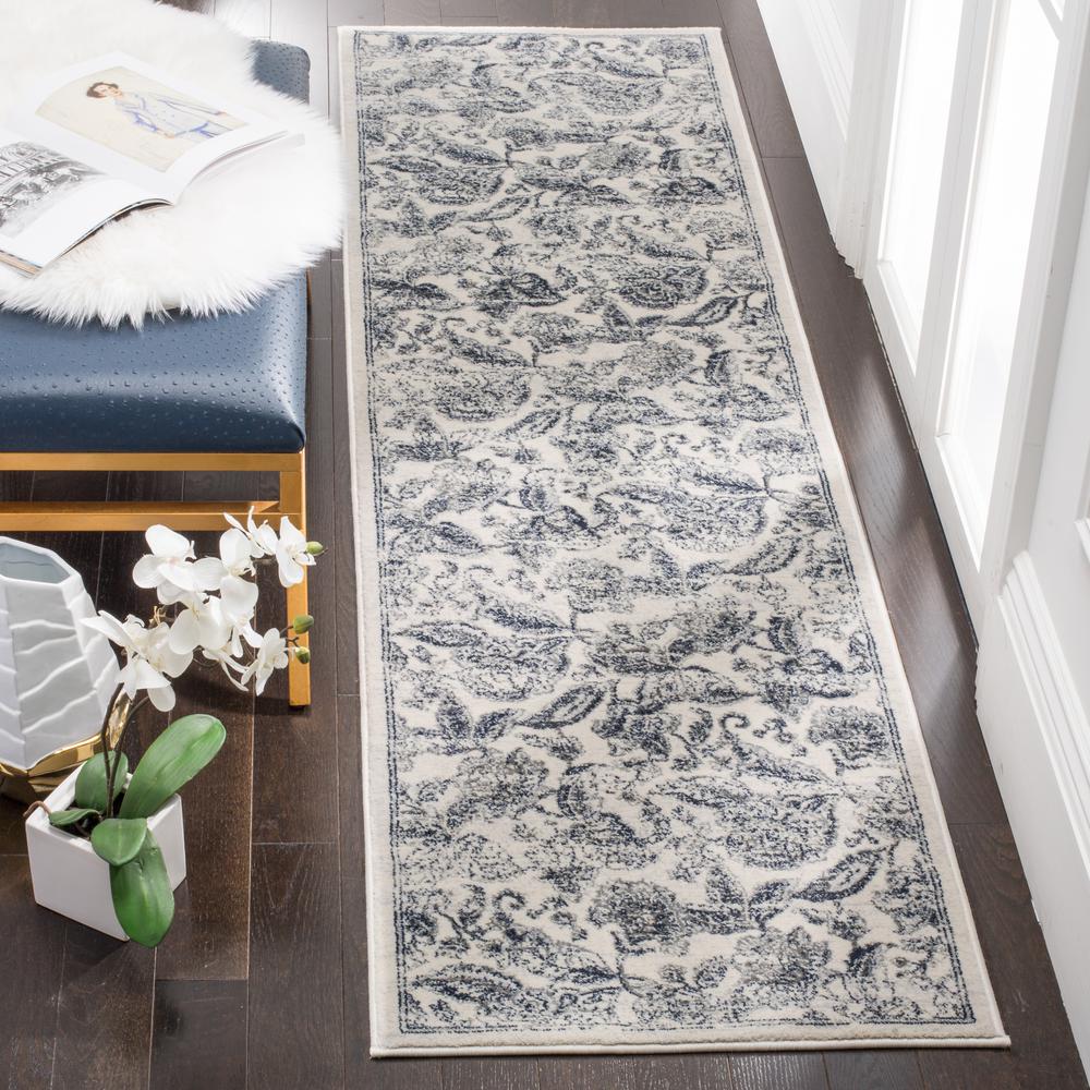 CARNEGIE, CREAM / LIGHT GREY, 2'-3" X 8', Area Rug, CNG622C-28