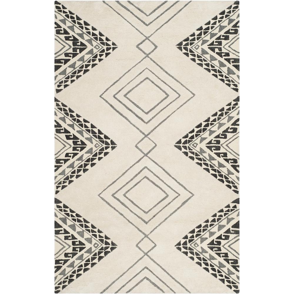 CASABLANCA, IVORY / GREY, 5' X 8', Area Rug, CSB301A-5