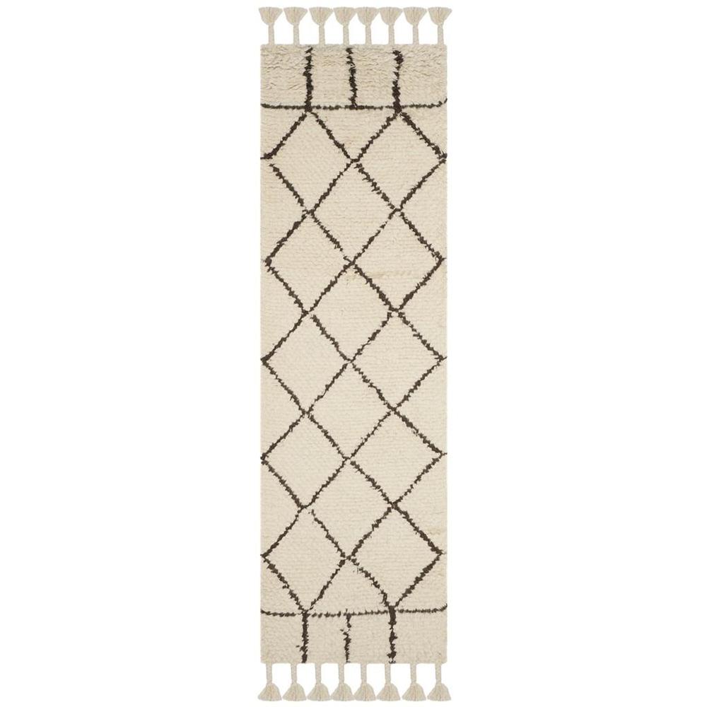 CASABLANCA, IVORY / BROWN, 2'-3" X 8', Area Rug, CSB725A-28