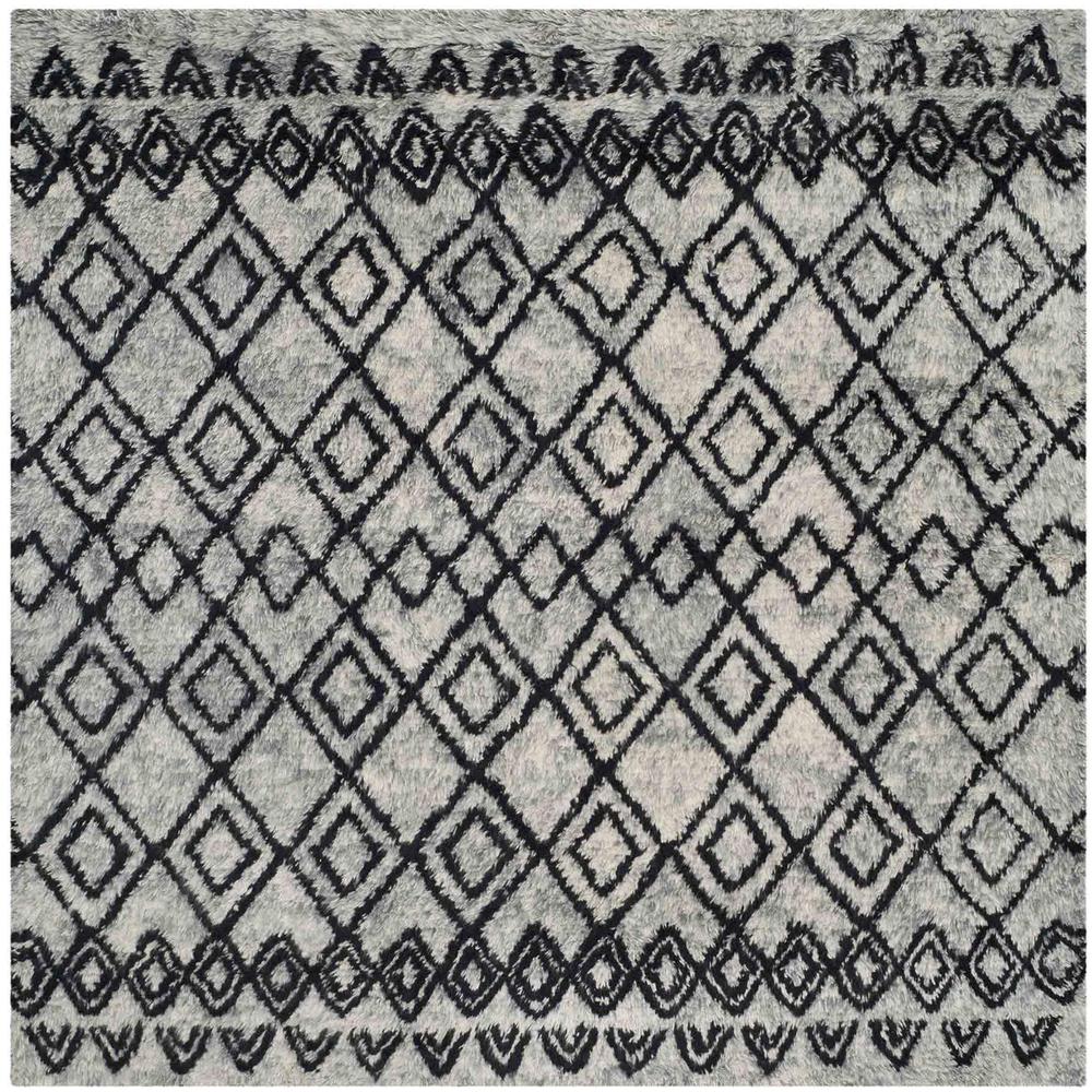 CASABLANCA, GREY / CHARCOAL, 6' X 6' Square, Area Rug