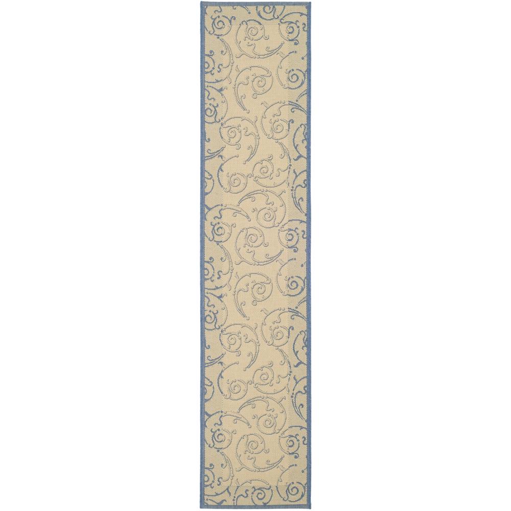 COURTYARD, NATURAL / BLUE, 2' X 3'-7", Area Rug, CY2665-3101-2