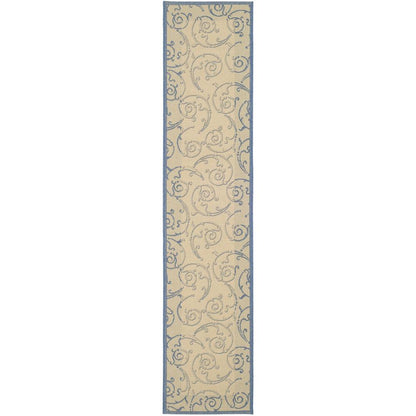 COURTYARD, NATURAL / BLUE, 2' X 3'-7", Area Rug, CY2665-3101-2