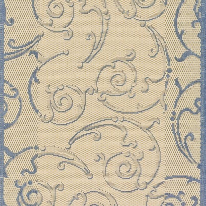 COURTYARD, NATURAL / BLUE, 2' X 3'-7", Area Rug, CY2665-3101-2