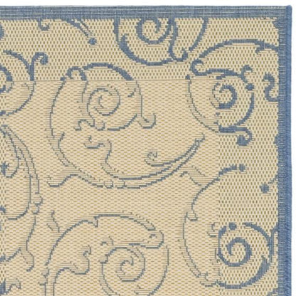 COURTYARD, NATURAL / BLUE, 2' X 3'-7", Area Rug, CY2665-3101-2